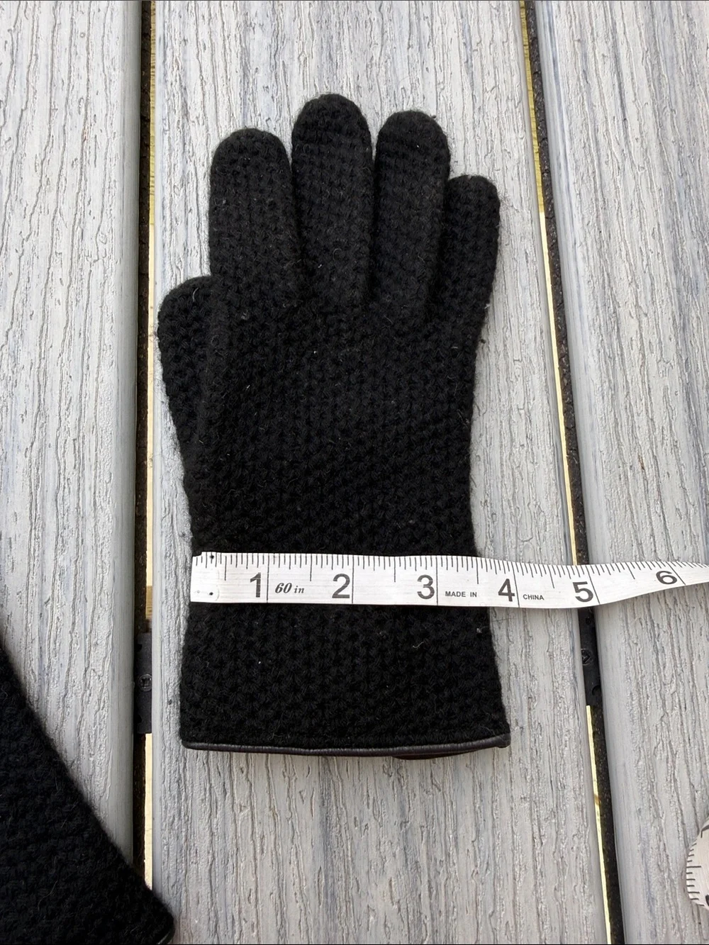 Portolano Black Cashmere Women's Gloves